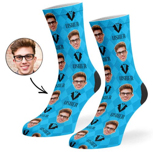 Blue Usher Socks