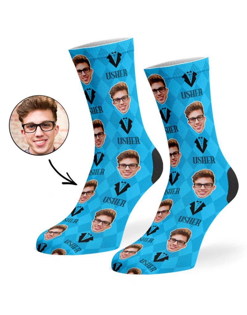 Blue Usher Socks