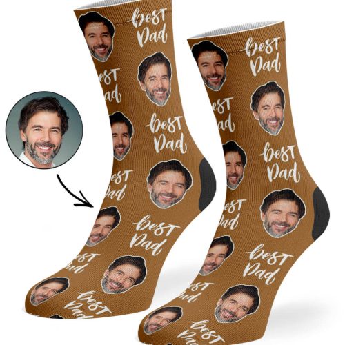 Brown Best Dad Socks