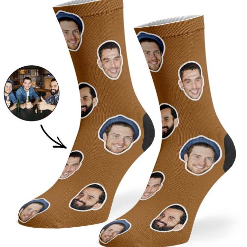 Brown Best Friend Face Socks