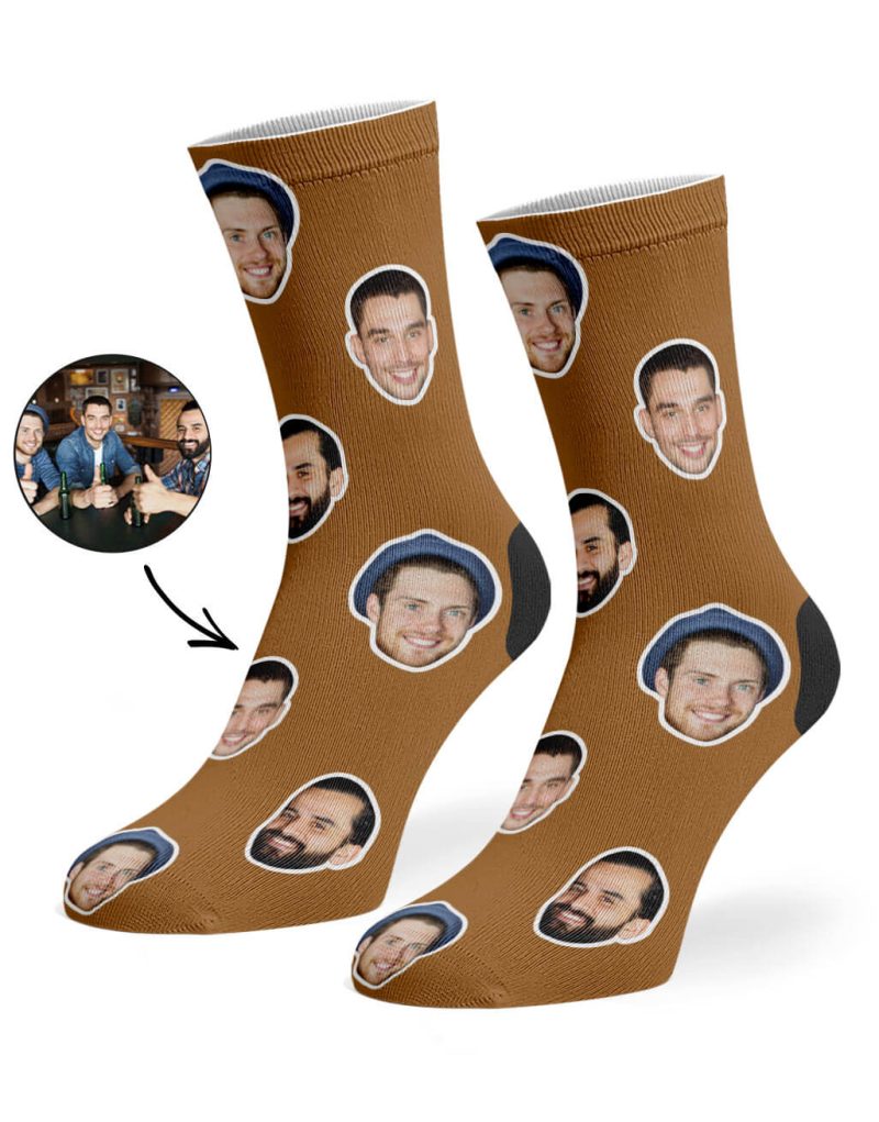 Brown Best Friend Face Socks