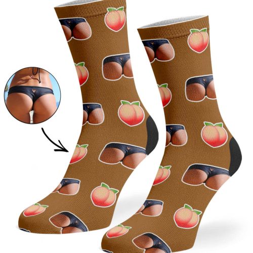 Brown Custom Booty Socks