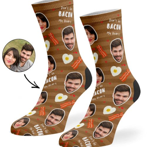 Brown Don t Go Bacon My Heart Socks