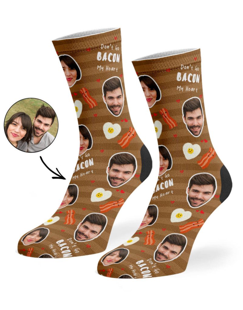 Brown Don t Go Bacon My Heart Socks