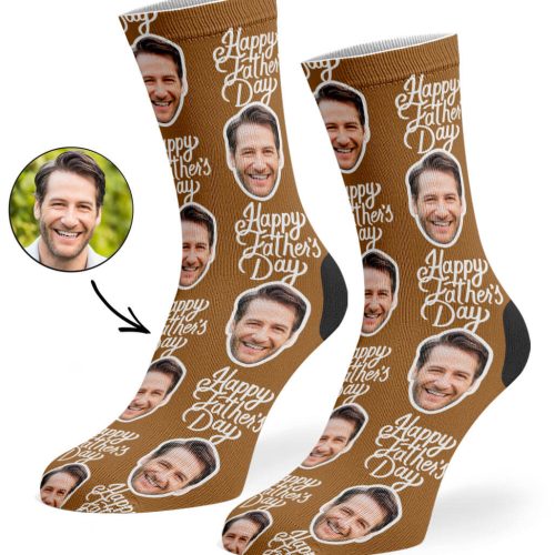 Brown Happy Fathers Day Socks