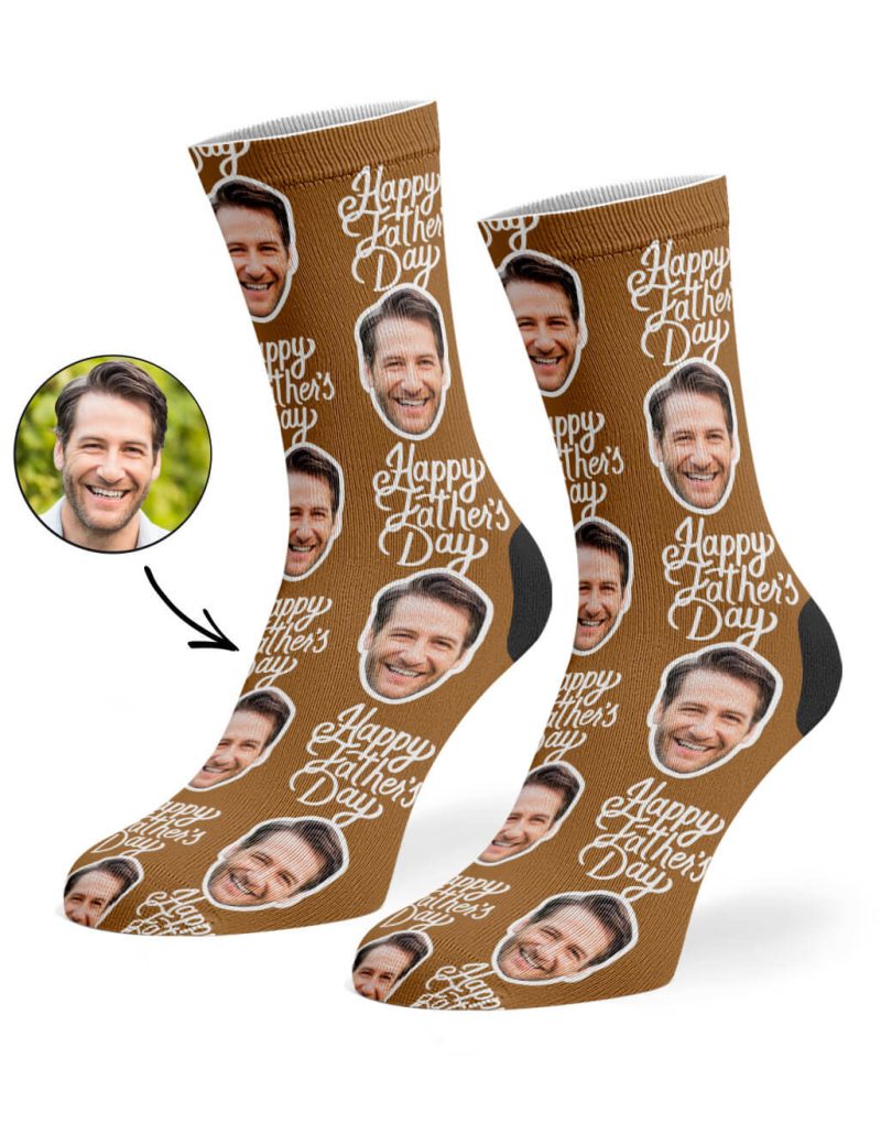 Brown Happy Fathers Day Socks