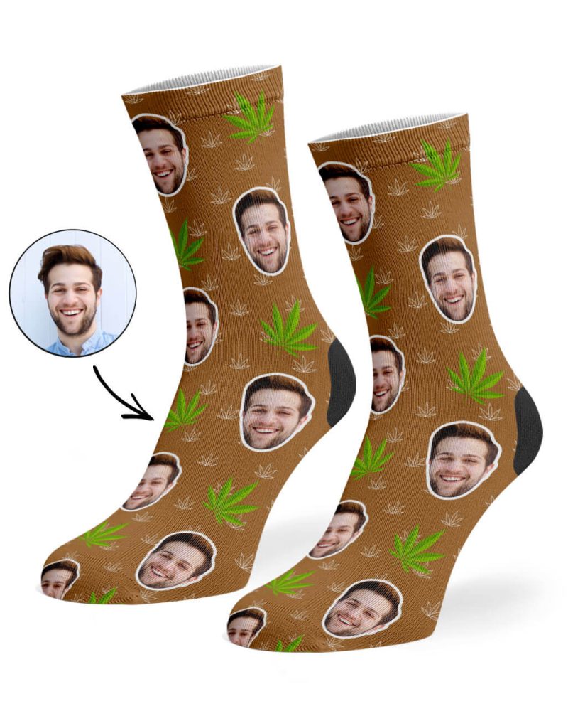 Brown Marijuana Socks