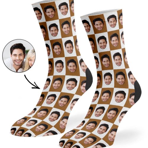 Brown Poser Face Socks