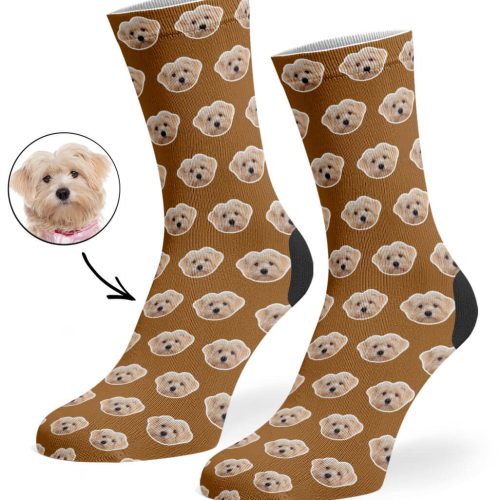 Brown Your Dog Pattern Socks