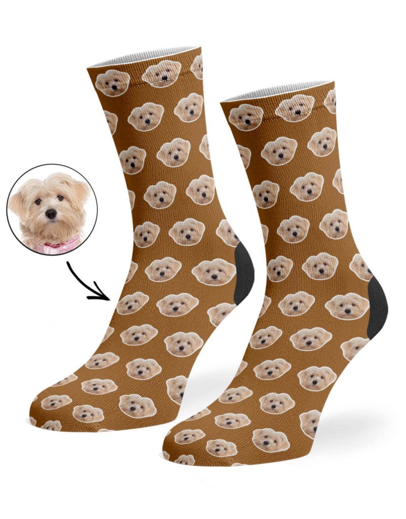 Brown Your Dog Pattern Socks