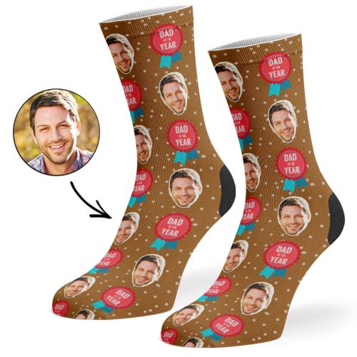 Brown Dad Of The Year Socks