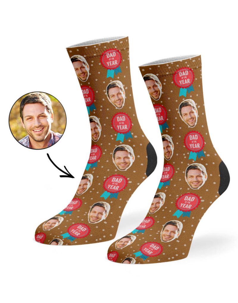 Brown Dad Of The Year Socks