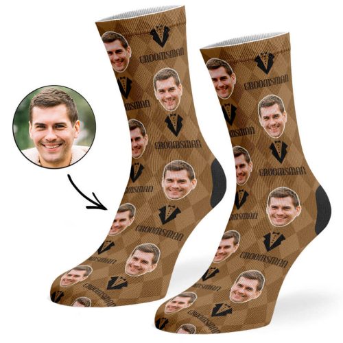 Brown Groomsman Socks