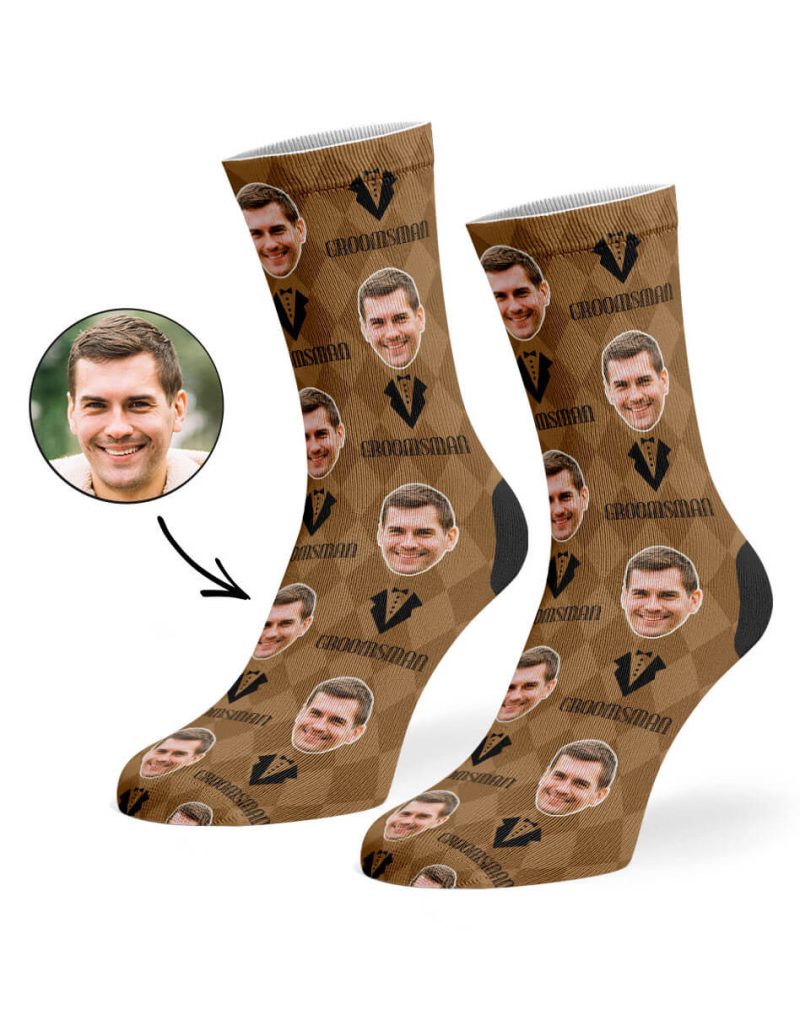 Brown Groomsman Socks