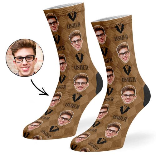 Brown Usher Socks