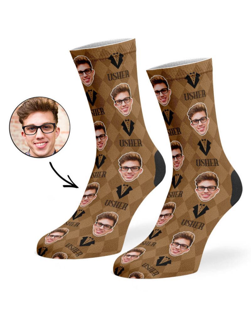 Brown Usher Socks