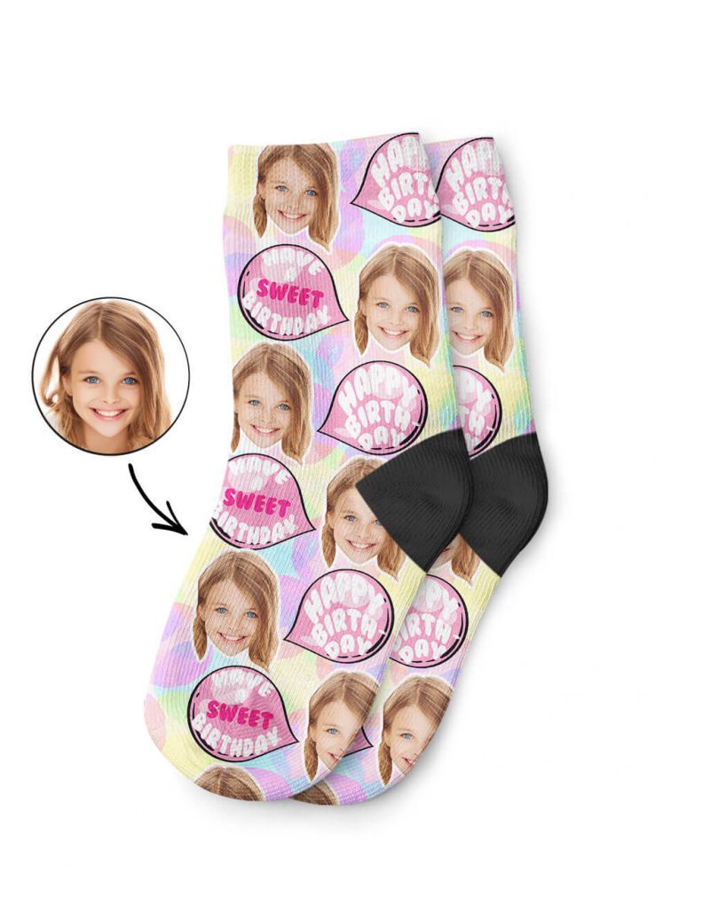 Bubble Gum Birthday Kids Socks