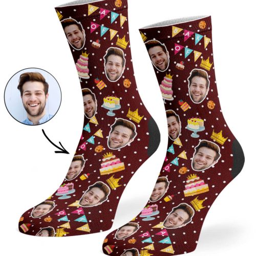 Burgundy Bake Off King Socks