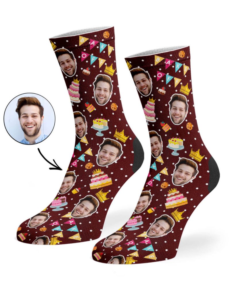 Burgundy Bake Off King Socks