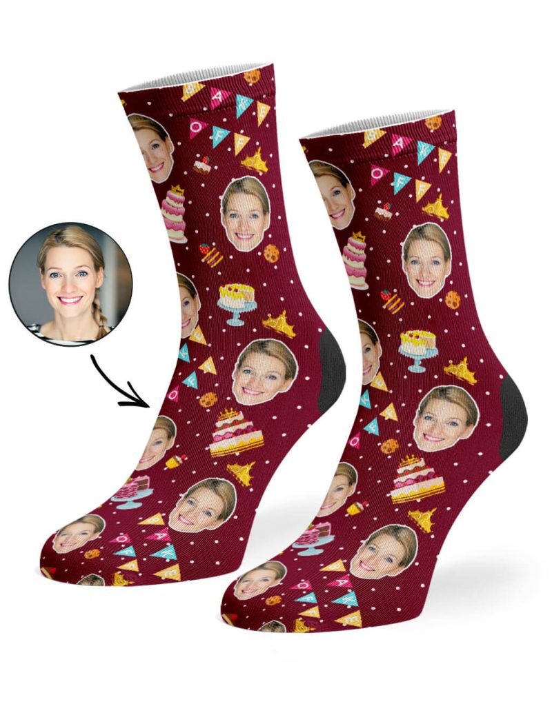 Burgundy Bake Off Queen Socks