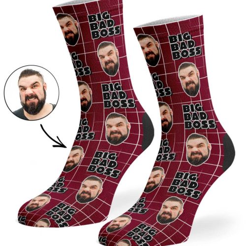 Burgundy Big Bad Boss Socks