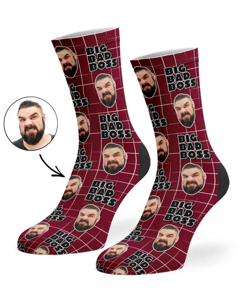 Burgundy Big Bad Boss Socks