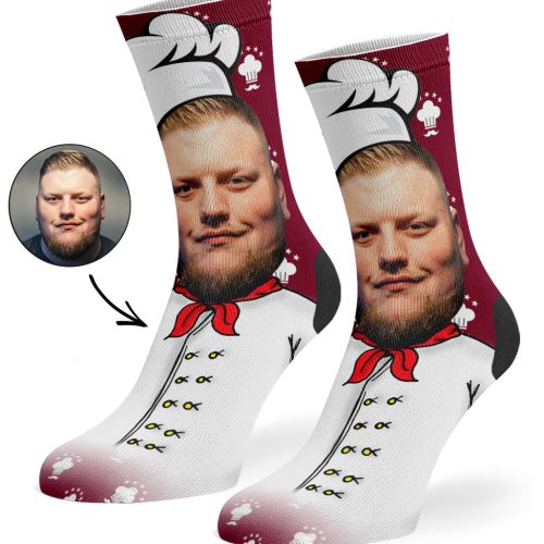 Burgundy Chef Me Socks