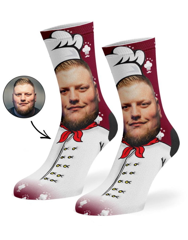 Burgundy Chef Me Socks