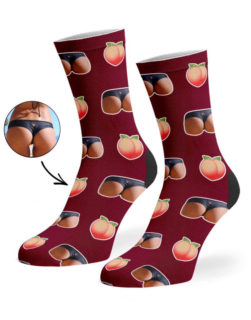 Burgundy Custom Booty Socks