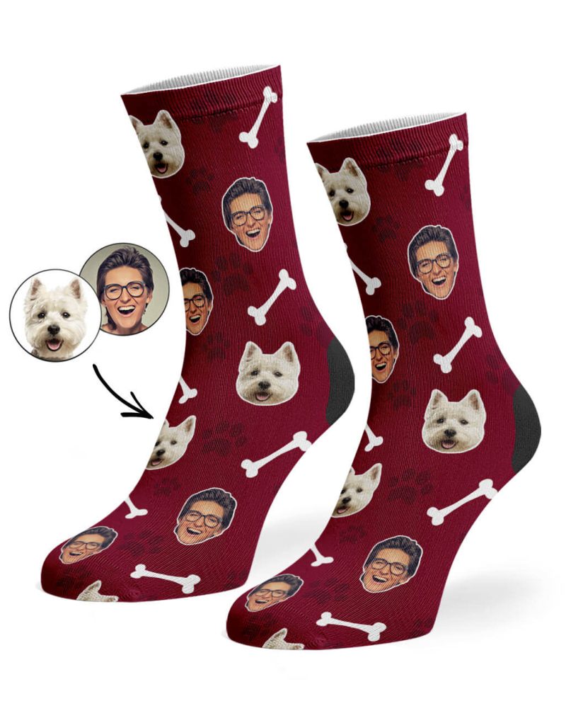 Burgundy Dog Owner Socks