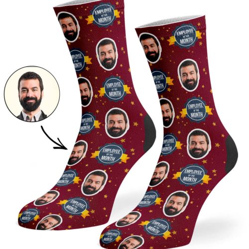 Burgundy Employee Of The Month Socks