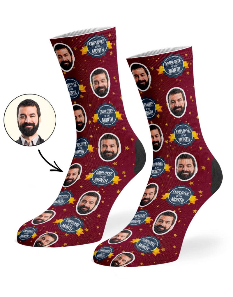 Burgundy Employee Of The Month Socks