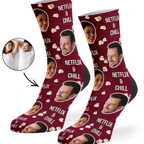 Burgundy Netflix Chill Socks