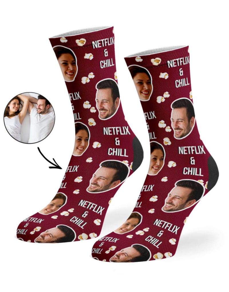 Burgundy Netflix Chill Socks