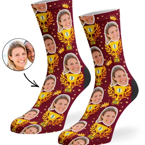 Burgundy Trophy Wife Socks