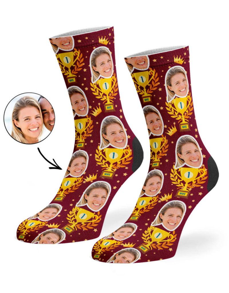 Burgundy Trophy Wife Socks