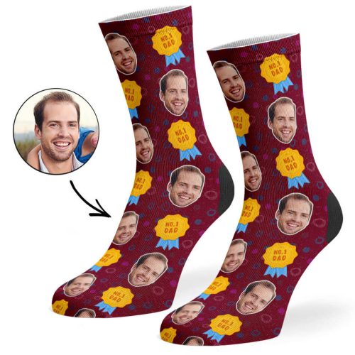 Burgundy 1 Dad Socks