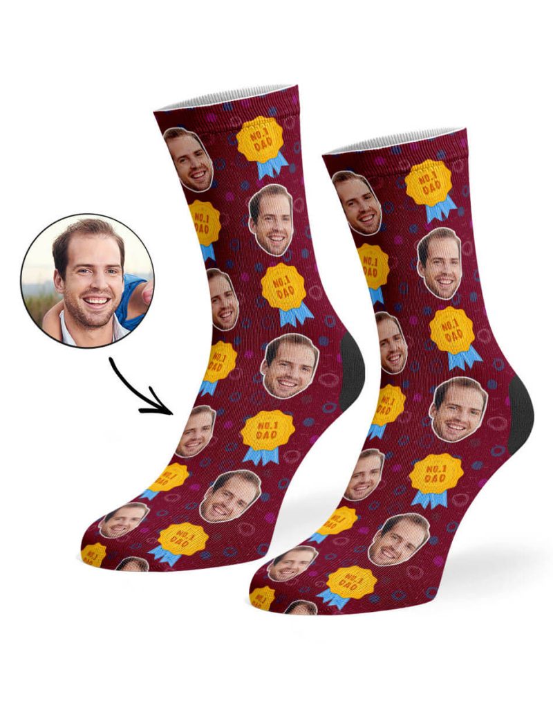 Burgundy 1 Dad Socks