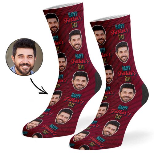 Burgundy Father s Day Socks