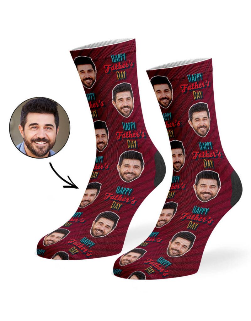 Burgundy Father s Day Socks