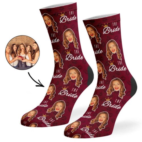 Burgundy Team Bride Socks