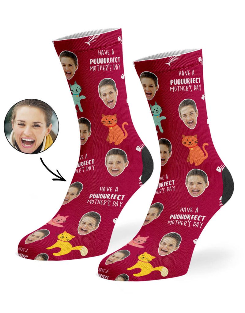 Cherry Red Purrfect Mother s Day Socks