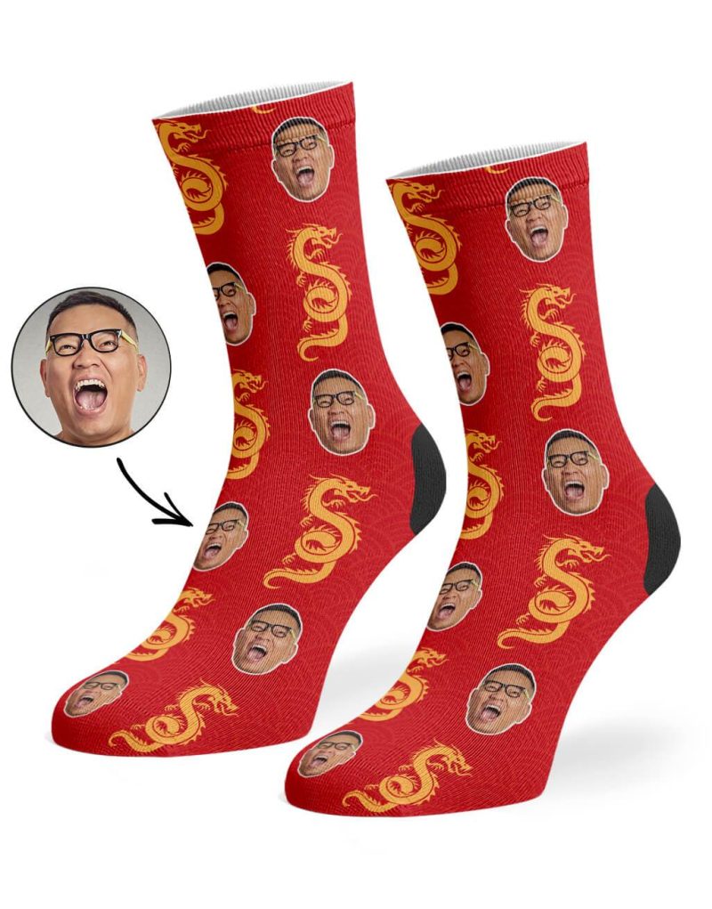 Chinese Dragon Custom Socks