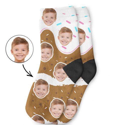 Birthday Cake Kids Photo Socks