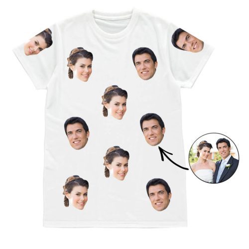 Personalized Couples Face Men's T-Shirt