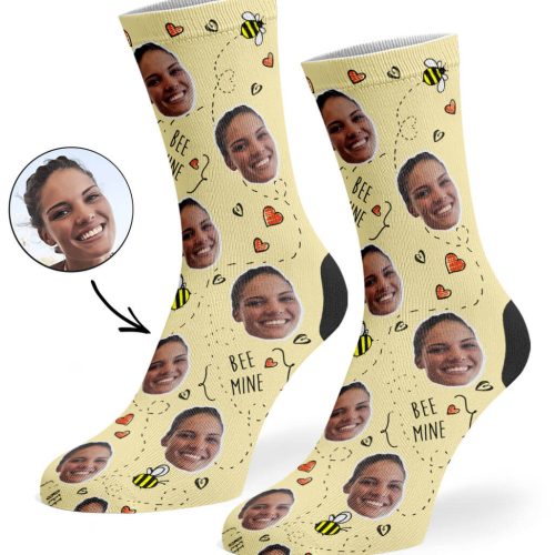 Cream Bee Mine Socks