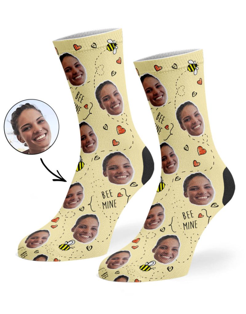 Cream Bee Mine Socks