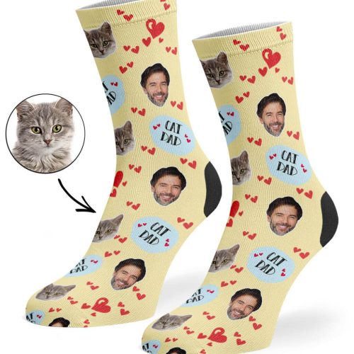 Cream Cat Dad Socks