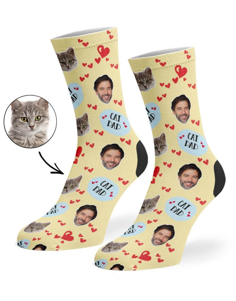 Cream Cat Dad Socks