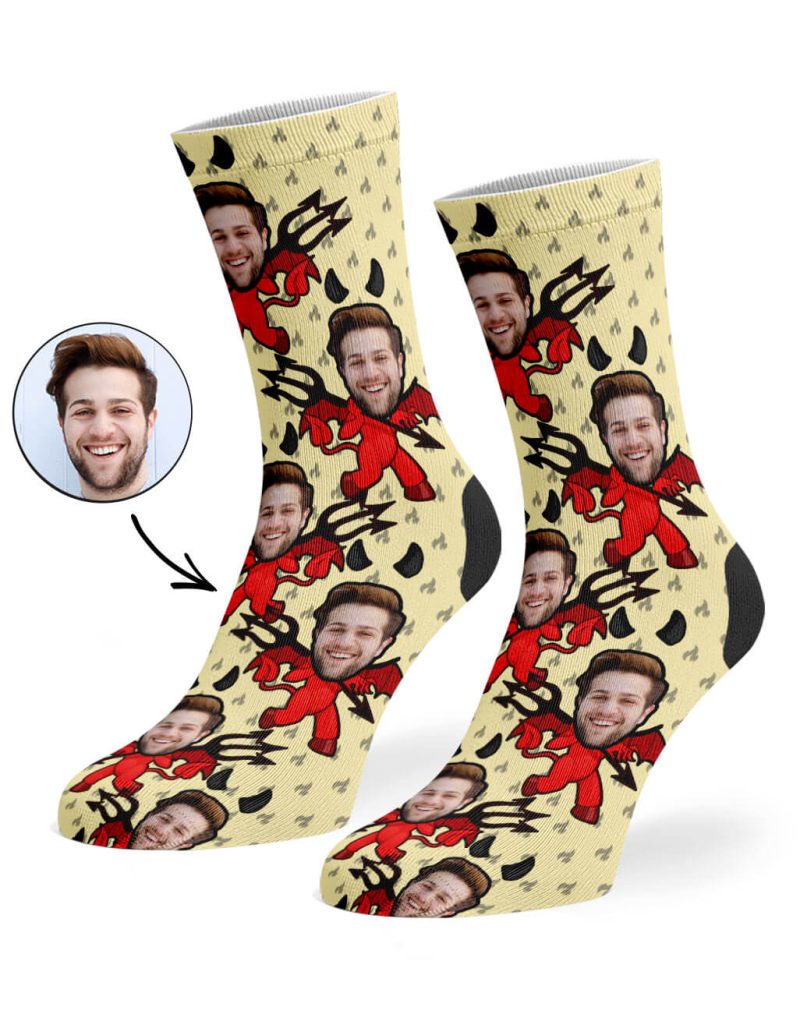 Cream Devil Me Socks